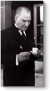 Tabloshop Atatürk Türk Kahvesi İçerken Kanvas Tablo 40 X 80 ürün görseli 1