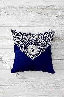 Pelangi Ottoman Desenli Çift Tarafı Baskılı Gizli Fermuarlı Yastık Kılıfı Kırlent Koltuk Yastık Kılıfı, Koyu Lacivert 45 X 45 ürün görseli 1