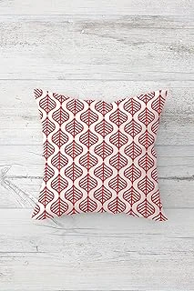 Pelangi Kırmızı Geometrik Desen Çift Tarafı Baskılı Gizli Fermuar Yastık Kılıfı Kırlent Koltuk Yastık Kılıfı, Kırmızı 45 X 45 ürün görseli 1