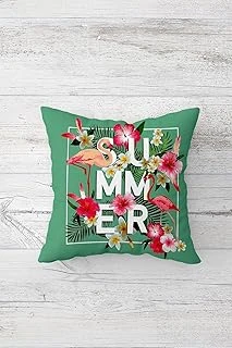 Pelangi Yaz Ayı Temalı Çift Tarafı Baskılı Gizli Fermuarlı Yastık Kılıfı Kırlent Koltuk Yastık Kılıfı, Mint-Fuşya 45 X 45, 24691312645451 ürün görseli 1