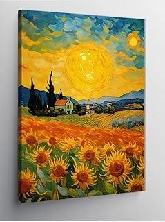 Tablo Mega Kanvas Tablo Van Gogh Tarzı Ayçiçekleri, 50Cm X 70Cm ürün görseli 1