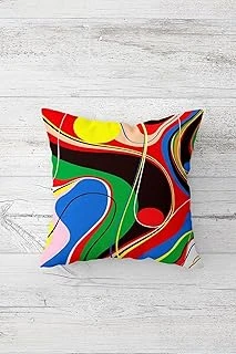 Pelangi Renkli Geometrik Şekiller Çift Tarafı Baskı Gizli Fermuar Yastık Kılıfı Kırlent Koltuk Yastık Kılıfı, Çok Renkli 45 X 45 ürün görseli 1