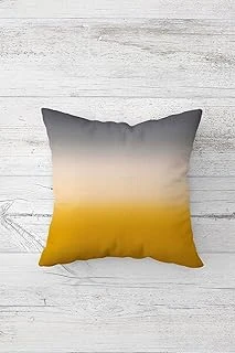 Pelangi Renk Geçişli Çift Tarafı Baskılı Gizli Fermuarlı Yastık Kılıfı Kırlent Koltuk Yastık Kılıfı, Hardal Gri 45 X 45, 24691314945451 ürün görseli 1