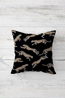 Pelangi Leopar Desenli Çift Tarafı Baskılı Gizli Fermuarlı Yastık Kılıfı Kırlent Koltuk Yastık Kılıfı, Siyah 45 X 45 ürün görseli 1