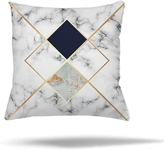 Pelangi Geometrik Desen Yapraklı Gizli Fermuarlı Yastık Kılıfı Kırlent Kılıfı Koltuk Yastık Kılıfı, Beyaz 45 X 45 ürün görseli 1
