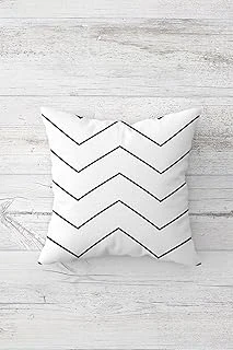 Pelangi Siyah Beyaz Zigzag Çift Tarafı Baskılı Gizli Fermuarlı Yastık Kılıfı Kırlent Koltuk Yastık Kılıfı, Gri-Beyaz 45 X 45, 24691328745451 ürün görseli 1