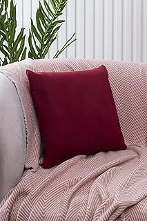 Asdiva Süet Dokulu Gözenek Desenli Bordo Kırlent Kılıfı ürün görseli 1