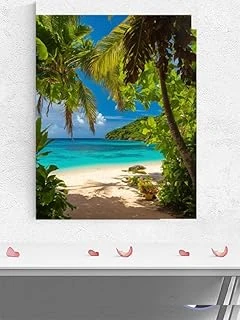Bora Bora Adası Bungalov Manzaralı Poster, Tropikal Cennet Temalı Duvar Dekoru ürün görseli 1