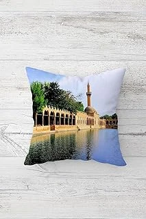 Pelangi Şanlıurfa Balıklıgöl Çift Tarafı Baskılı Gizli Fermuarlı Yastık Kılıfı Kırlent Koltuk Yastık Kılıfı, Beyaz-Yeşil 45 X 45, 24691206345451 ürün görseli 1
