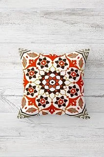 Pelangi Osmanlı Etnik Motif Çift Tarafı Baskılı Gizli Fermuarlı Yastık Kılıfı Kırlent Koltuk Yastık Kılıfı, Kiremit-Yeşil 45 X 45 ürün görseli 1