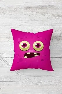 Pelangi Fuşya Endişeli Emoji Çift Tarafı Baskılı Gizli Fermuarlı Yastık Kılıfı Kırlent Koltuk Yastık Kılıfı, Pembe 45 X 45, 24691128545451 ürün görseli 1