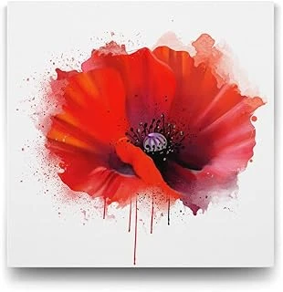 Vektörel Gelincik Tablosu - 80X80Cm ürün görseli 1
