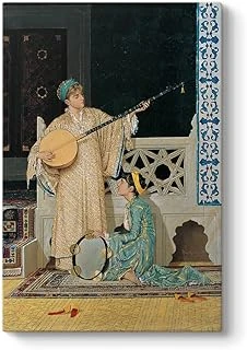 Osman Hamdi Bey - İki Müzisyen Kadın Tablosu 70 X 100 ürün görseli 1
