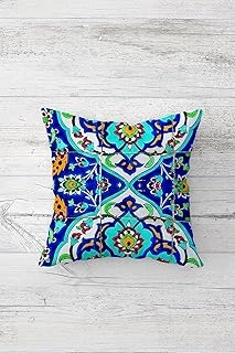 Pelangi Çini Desenli Çift Tarafı Baskılı Gizli Fermuarlı Yastık Kılıfı Kırlent Koltuk Yastık Kılıfı, Turkuaz 45 X 45, 24691166645451 ürün görseli 1