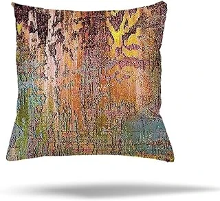 Pelangi Çiçek Ağaç Kilim Etnik Desen Gizli Fermuarlı Yastık Kılıfı Kırlent Kılıfı Koltuk Yastık Kılıfı, Çok Renkli 45 X 45 ürün görseli 1