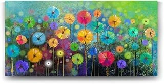 Renkli Çiçekler Tablosu - 160X80Cm ürün görseli 1