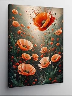 Tablo Mega Kanvas Tablo Kırmızı Gelincik Çiçeği, 50Cm X 70Cm ürün görseli 1