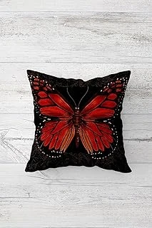 Pelangi Desen Çift Tarafı Baskılı Gizli Fermuarlı Yastık Kılıfı Kırlent Koltuk Yastık Kılıfı, Siyah-Kırmızı 45 X 45, 24691263345451 ürün görseli 1