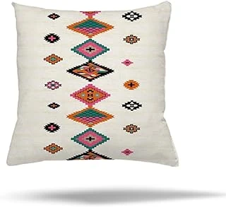 Pelangi Geometrik Flamingo Çiçek Desen Gizli Fermuarlı Yastık Kılıfı Kırlent Kılıfı Koltuk Yastık Kılıfı, Bej 45 X 45 ürün görseli 1