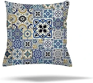 Pelangi Çini Desen Çift Tarafı Baskılı Gizli Fermuarlı Yastık Kılıfı Kırlent Koltuk Yastık Kılıfı, 43 X 43 ürün görseli 1