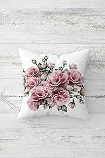 Pelangi Güller Çift Tarafı Baskılı Gizli Fermuarlı Yastık Kılıfı Kırlent Koltuk Yastık Kılıfı, Pudra-Yeşil 45 X 45, 2469168445451 ürün görseli 1