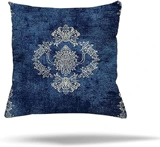 Pelangi Yaprak Desenli Kelebekli Gizli Fermuarlı Yastık Kılıfı Kırlent Kılıfı Koltuk Yastık Kılıfı, Lacivert 45 X 45 ürün görseli 1
