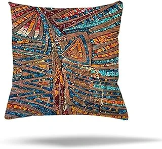 Pelangi Renk Geçişli Mozaik Ağaç Desen Gizli Fermuarlı Yastık Kılıfı Kırlent Kılıfı Koltuk Yastık Kılıfı, Karışık Renkli 45 X 45 ürün görseli 1