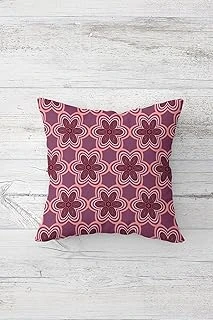 Pelangi Çiçek Desenli Çift Tarafı Baskılı Gizli Fermuarlı Yastık Kılıfı Kırlent Koltuk Yastık Kılıfı, Mor-Pembe 45 X 45, 24691239045451 ürün görseli 1