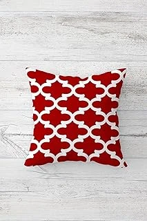 Pelangi Bordo Dekoratif Desenli Çift Tarafı Baskılı Gizli Fermuar Yastık Kılıfı Kırlent Koltuk Yastık Kılıfı, Kırmızı 45 X 45, 24691199145451 ürün görseli 1