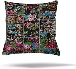 Pelangi Patchwork Çiçek Desen Etnik Gizli Fermuarlı Yastık Kılıfı Kırlent Kılıfı Koltuk Yastık Kılıfı, Çok Renkli 45 X 45 ürün görseli 1