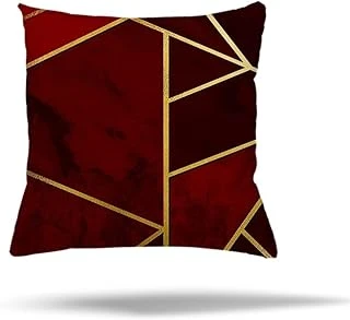 Pelangi Geometrik Patchwork Çiçek Etnik Gizli Fermuarlı Yastık Kılıfı Kırlent Kılıfı Koltuk Yastık Kılıfı, Bordo-Gold 45 X 45 ürün görseli 1