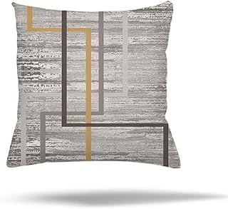 Pelangi Kilim Geometrik Gizli Fermuarlı Yastık Kılıfı Kırlent Kılıfı Koltuk Yastık Kılıfı, Gri 45 X 45 ürün görseli 1