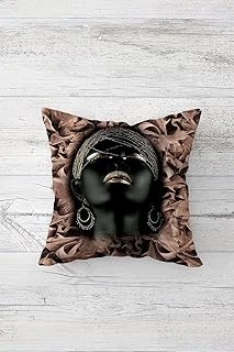 Pelangi Silver Afrikalı Kadın Çift Tarafı Baskılı Gizli Fermuarlı Yastık Kılıfı Kırlent Koltuk Yastık Kılıfı, Siyah-Rose 45 X 45, 24691203645451 ürün görseli 1