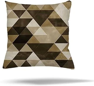 Pelangi Geometrik Batik Desen Gizli Fermuarlı Yastık Kılıfı Kırlent Kılıfı Koltuk Yastık Kılıfı, Haki 45 X 45 ürün görseli 1