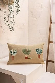 Dekoratif Kırlent-Nakışlı Quiet Garden Desenli İşlemeli Kırlent ürün görseli 1