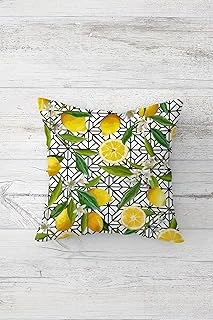Pelangi Limon Desenli Çift Tarafı Baskılı Gizli Fermuarlı Yastık Kılıfı Kırlent Koltuk Yastık Kılıfı, Yeşil-Sarı 45 X 45, 24691242945451 ürün görseli 1