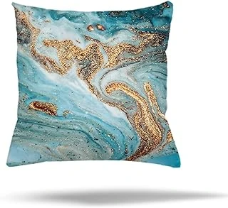 Pelangi Geometrik Batik Desen Gizli Fermuarlı Yastık Kılıfı Kırlent Kılıfı Koltuk Yastık Kılıfı, Turkuaz 45 X 45 ürün görseli 1