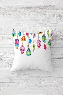 Pelangi İskandinav Renkli Tüy Çift Tarafı Baskılı Gizli Fermuarlı Yastık Kılıfı Kırlent Koltuk Yastık Kılıfı, Mavi-Turuncu-Pembe 45 X 45, 24691159245451 ürün görseli 1