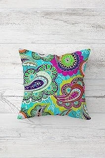Pelangi Renkli Etnik Desen Çift Tarafı Baskılı Gizli Fermuarlı Yastık Kılıfı Kırlent Koltuk Yastık Kılıfı, Mavi-Mor 45 X 45, 2469187845451 ürün görseli 1