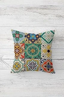 Pelangi Patchwork Etnik Desen Çift Tarafı Baskılı Gizli Fermuarlı Yastık Kılıfı Kırlent Koltuk Yastık Kılıfı, Karışık Renkli 45 X 45, 24691185745451 ürün görseli 1