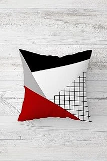 Pelangi Geometrik Çizgili Çift Tarafı Baskılı Gizli Fermuarlı Yastık Kılıfı Kırlent Koltuk Yastık Kılıfı, Siyah-Beyaz-Gri 45 X 45 ürün görseli 1