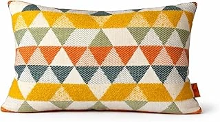 Geo Dekoratif Yastık 35X50 Cm – Suya Dayanıklı, Solmaya Dayanıklı Kumaş, Dolgulu Bahçe Balkon Teras Kırlenti (Turuncu/Yeşil/Sarı/Bej) ürün görseli 1