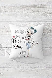 Pelangi Nice Day Çift Tarafı Baskılı Gizli Fermuarlı Yastık Kılıfı Kırlent Koltuk Yastık Kılıfı, Beyaz-Siyah-Pembe 45 X 45, 2469156445451 ürün görseli 1