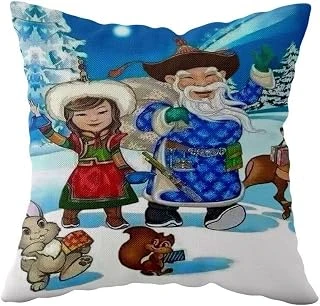 Pelangi Etnik Desenli Çift Taraflı Gizli Fermuarlı Yastık Kılıfı Kırlent Koltuk Yastık Kılıfı, 43 X 43 ürün görseli 1