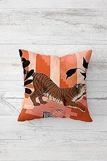 Pelangi Leopar Desenli Çift Tarafı Baskılı Gizli Fermuarlı Yastık Kılıfı Kırlent Koltuk Yastık Kılıfı, Turuncu-Kahve-Siyah 45 X 45 ürün görseli 1