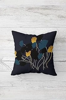 Pelangi Ginko Biloba Yaprağı Desen Çift Tarafı Baskılı Gizli Fermuarlı Kırlent Koltuk Yastık Kılıfı, Füme 45 X 45 ürün görseli 1