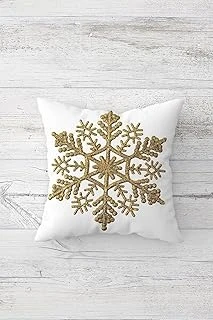 Pelangi Gold Kar Tanesi Çift Tarafı Baskılı Gizli Fermuarlı Yastık Kılıfı Kırlent Koltuk Yastık Kılıfı, Beyaz 45 X 45, 24691156245451 ürün görseli 1