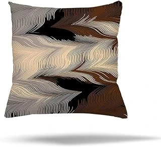 Pelangi Çiçek Ağaç Kilim Etnik Desen Gizli Fermuarlı Yastık Kılıfı Kırlent Kılıfı Yastık Kılıfı, Kahverengi-Siyah 45 X 45 ürün görseli 1