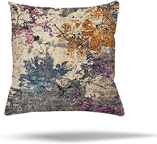 Pelangi Yaprak Batik Desen Gizli Fermuarlı Yastık Kılıfı Kırlent Kılıfı Koltuk Yastık Kılıfı, Petrol 45 X 45 ürün görseli 1