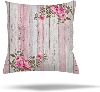 Pelangi Çiçek Desenli Gizli Fermuarlı Yastık Kılıfı Kırlent Kılıfı Koltuk Yastık Kılıfı, Pembe 45 X 45 ürün görseli 1